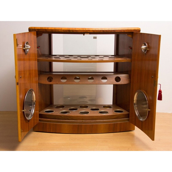 Image 1 of Vintage barmeubilair van walnoot en esdoorn