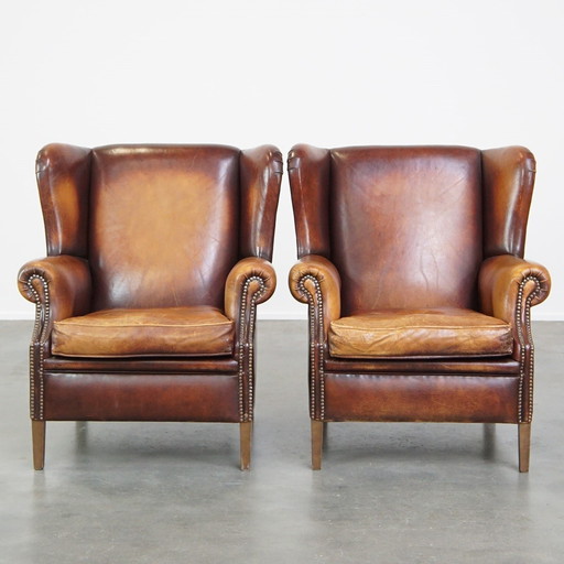 2 X Schapenleren Oorfauteuil