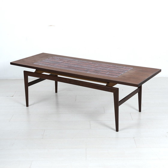 Image 1 of Vintage salontafel met mozaïek