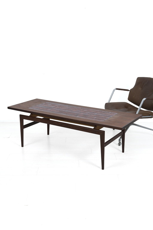 Vintage salontafel met mozaïek