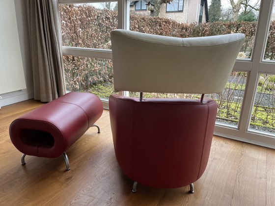 Image 1 of Leolux Solymi fauteuil + hocker