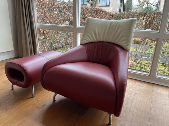 Image 1 of Leolux Solymi fauteuil + hocker