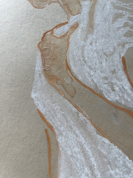 Image 1 of Pastel Portret Vrouw "De witte jurk