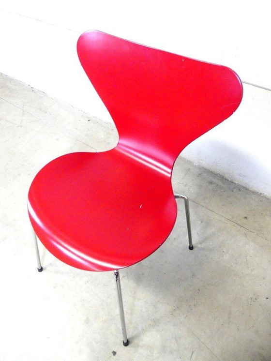 Image 1 of 6x Fritz Hansen Series 7 stoelen door Arne Jacobsen