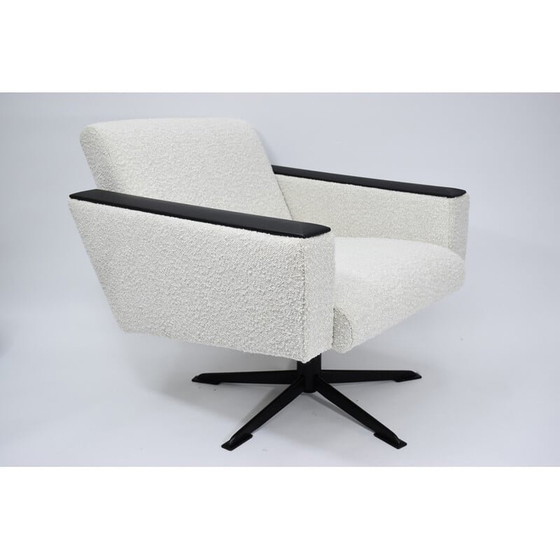 Image 1 of Vintage Duitse fauteuil in wit Bouclé, jaren 1960