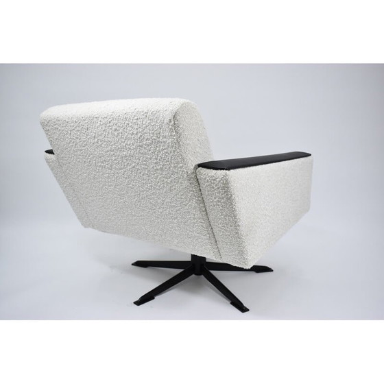 Image 1 of Vintage Duitse fauteuil in wit Bouclé, jaren 1960