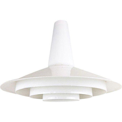 Vintage glanzende kunststof hanglamp van Svend Middelboe voor Nordisk Solar, 1970