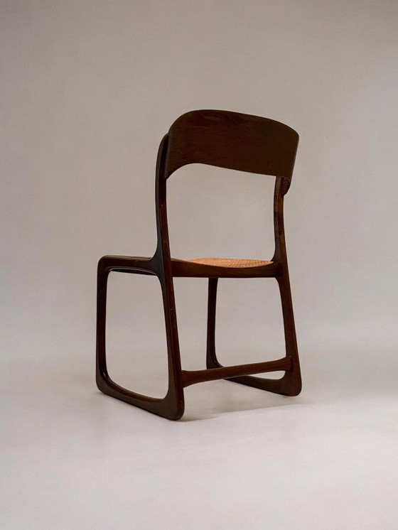 Image 1 of Éditions Baumann - Suite De Six Chaises "Traineau" - C. 1960 - Frankrijk