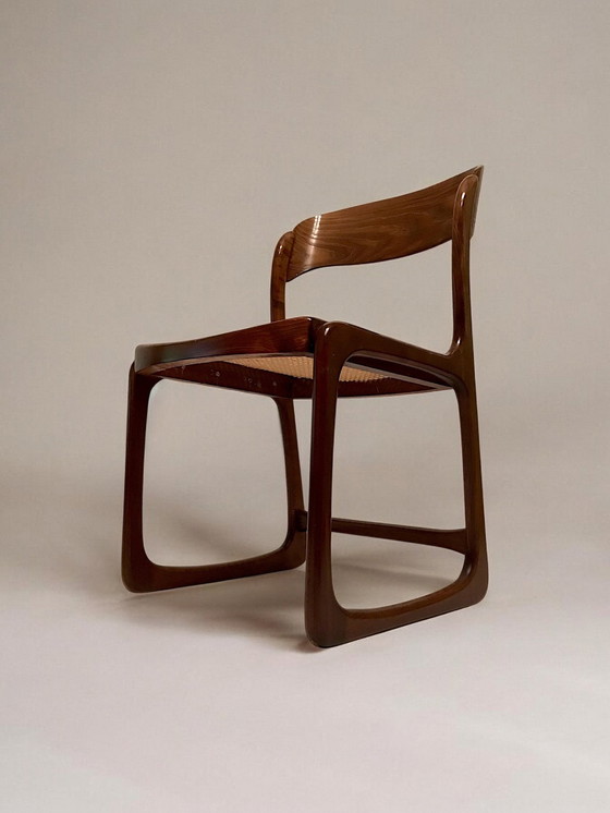 Image 1 of Éditions Baumann - Suite De Six Chaises "Traineau" - C. 1960 - Frankrijk