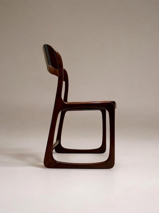 Éditions Baumann - Suite De Six Chaises "Traineau" - C. 1960 - Frankrijk