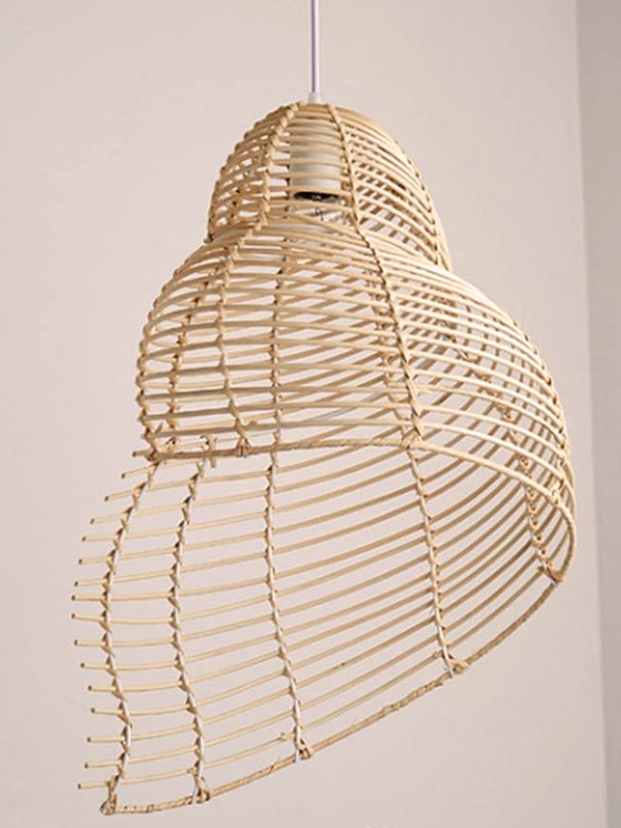 Image 1 of Plafondlamp Shell Bamboe Rotan