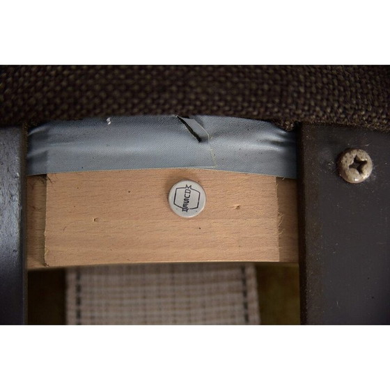 Image 1 of Paar vintage bruine aluminium fauteuils voor Mauser, Duitsland 1970