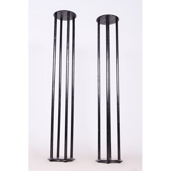 Image 1 of Paar vintage Art Deco beuken sokkels door Josef Franz Maria Hoffmann voor Thonet, Oostenrijk 1910