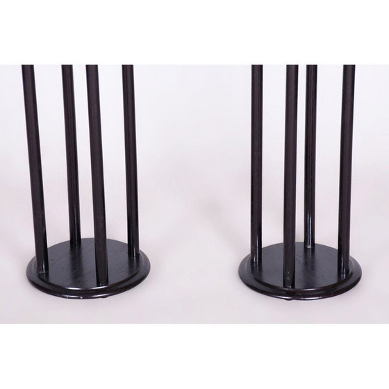 Image 1 of Paar vintage Art Deco beuken sokkels door Josef Franz Maria Hoffmann voor Thonet, Oostenrijk 1910