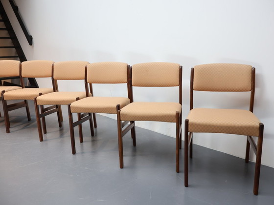 Image 1 of Set Van 6 Deense Stoelen Palissander