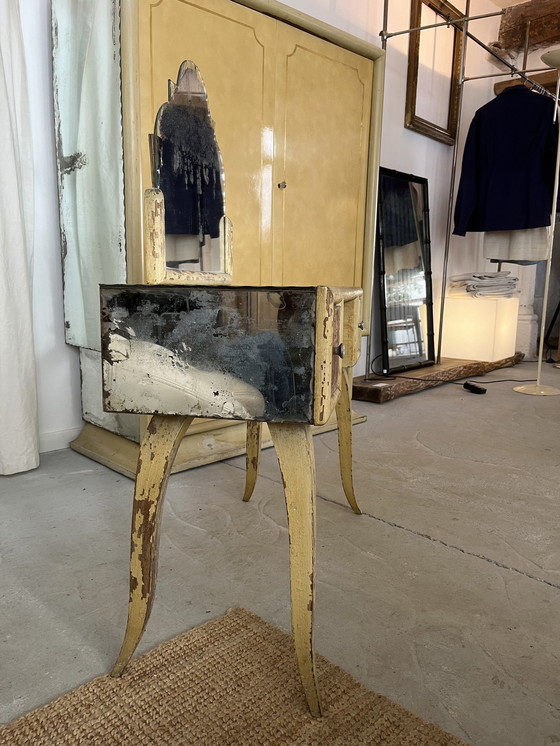 Image 1 of Art Deco kledingkast, kaptafel en nachtkastje set