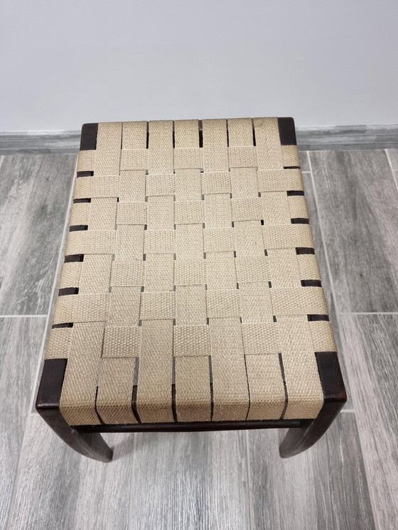 Image 1 of Vintage Eiken Voetsteun Door Jan Vanek