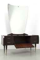 Vintage kaptafel met spiegel