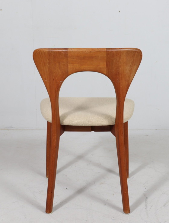 Image 1 of Set van 4 stoelen/eetkamerstoelen van Niels Koefoed, model: 'Peter', teakhout, Denemarken, jaren 1960