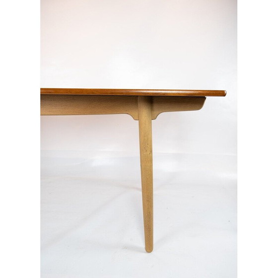 Image 1 of Vintage eettafel in teak en eiken met verlengstukken van Hans J. Wegner en Andreas Tuck