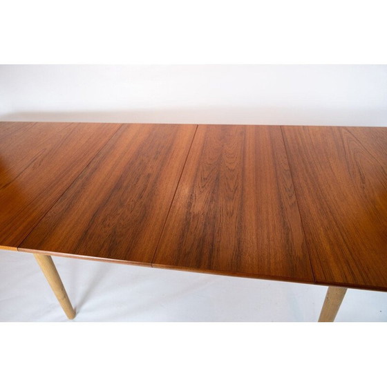 Image 1 of Vintage eettafel in teak en eiken met verlengstukken van Hans J. Wegner en Andreas Tuck
