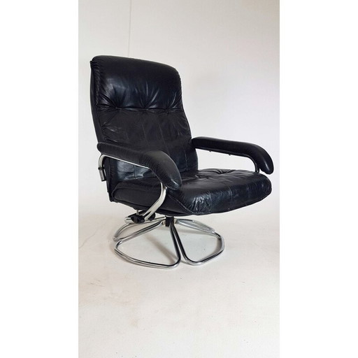 Deense lounge fauteuil met Ottoman van Unico - 1960