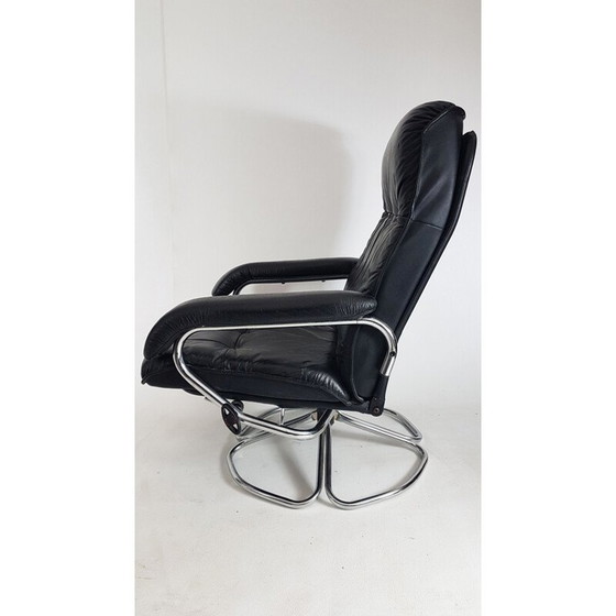 Image 1 of Deense lounge fauteuil met Ottoman van Unico - 1960