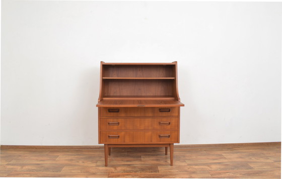 Image 1 of Mid Century Deense teakhouten secretaire van Gunnar Nielsen voor Tibergaard, 1960S.