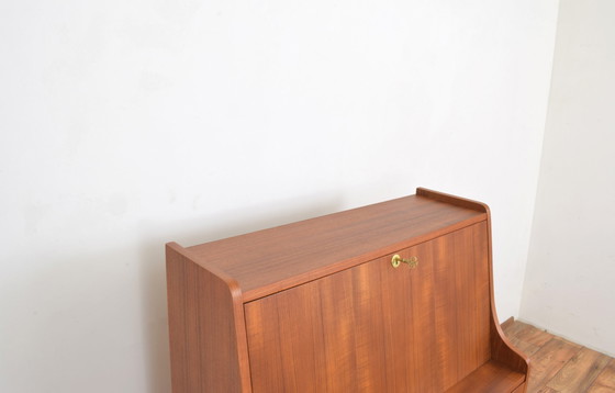 Image 1 of Mid Century Deense teakhouten secretaire van Gunnar Nielsen voor Tibergaard, 1960S.