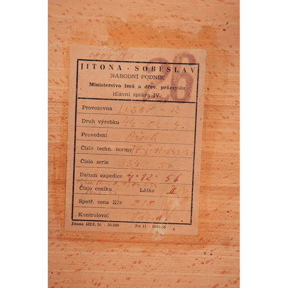 Image 1 of Mid Century ronde bijzettafel van Jitona, Tsjechië 1950