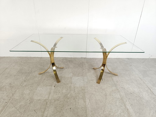 Vintage koperen eettafel, jaren 70