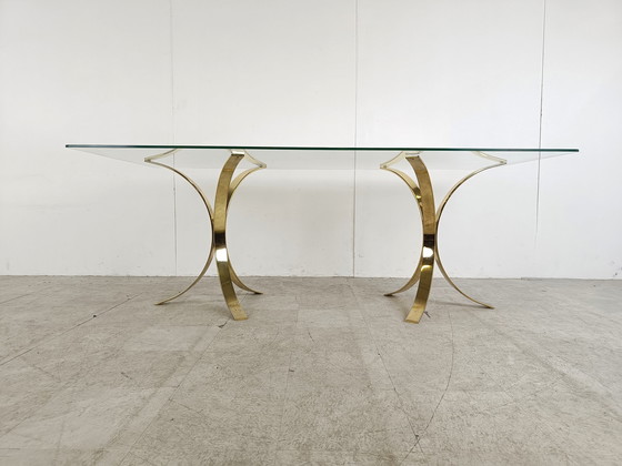 Image 1 of Vintage koperen eettafel, jaren 70