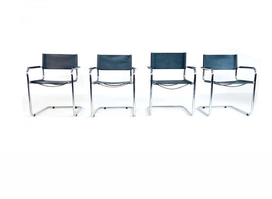 Image 1 of 4x Vintage Buisframe Stoelen ‘70