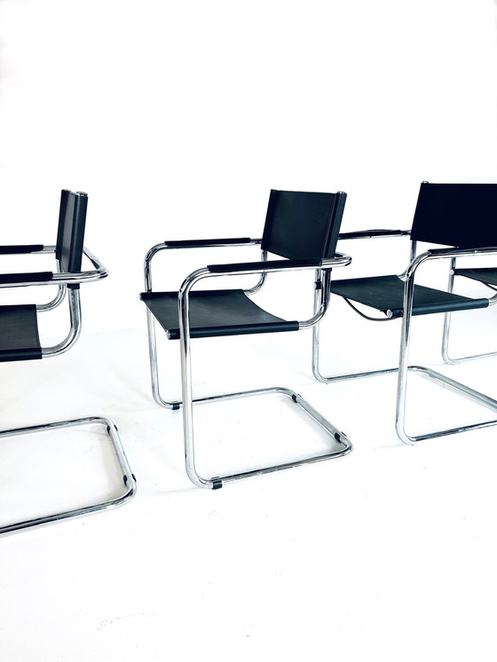 Image 1 of 4x Vintage Buisframe Stoelen ‘70