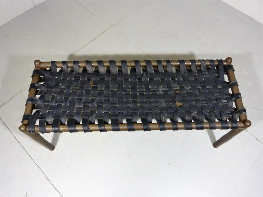 Vintage industrieel bankje