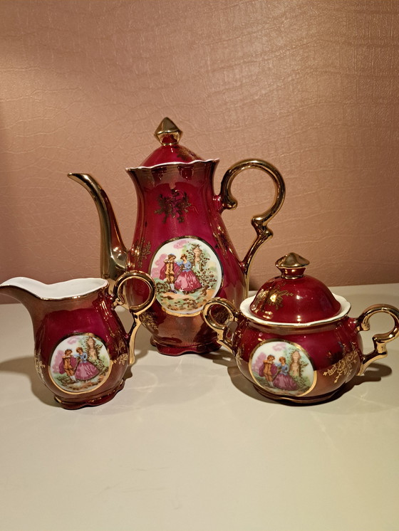 Image 1 of Limoges Koffie-Theepot/Melk-En Suikerpotje