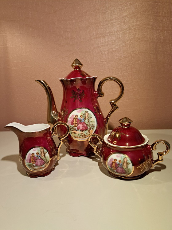 Image 1 of Limoges Koffie-Theepot/Melk-En Suikerpotje