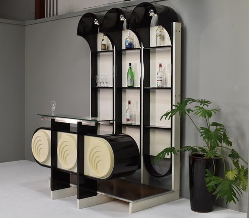 Cocktail Dry Bar In De Stijl Van Joe Colombo - Italië, jaren '70