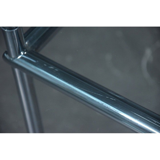 Image 1 of Vintage eettafel met glazen blad model LC12 van Le Corbusier voor Cassina, jaren 1925