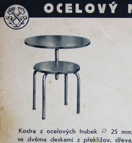 Image 1 of Functionalistische salontafel van Vichr & Spol, Tsjecho-Slowakije, Bauhaus