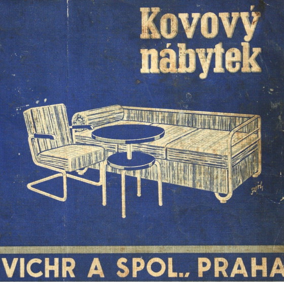 Image 1 of Functionalistische salontafel van Vichr & Spol, Tsjecho-Slowakije, Bauhaus