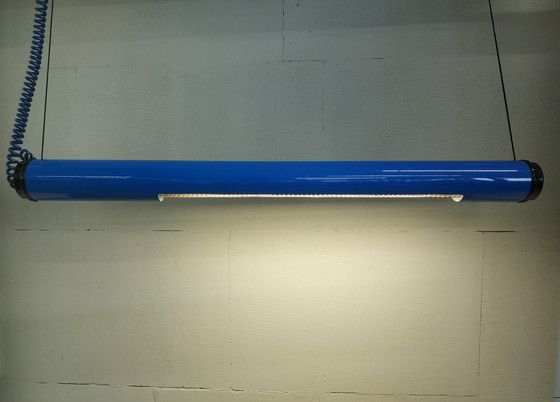 Image 1 of Vintage Pop Art Plastic Jaren 80 Fluorecent Tube Plafond Lamp
