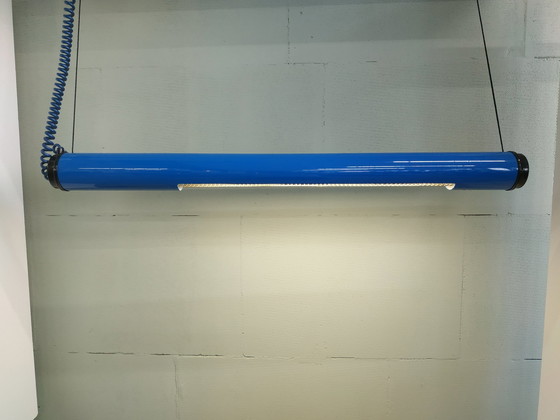 Image 1 of Vintage Pop Art Plastic Jaren 80 Fluorecent Tube Plafond Lamp