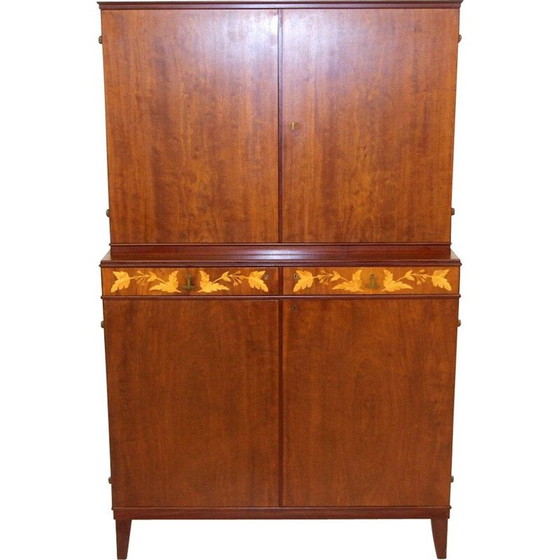 Image 1 of Vintage mahoniehouten kast van Carl Malmsten voor Joc, jaren 1970