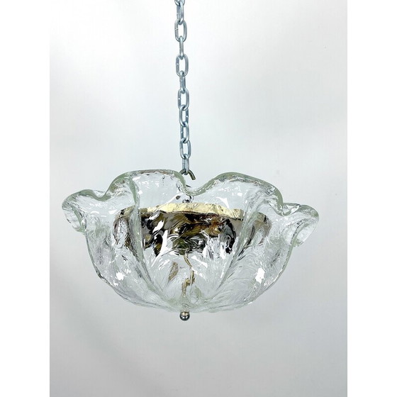 Image 1 of Vintage plafondlamp in Murano glas en messing van La Murrina, Italië 1980