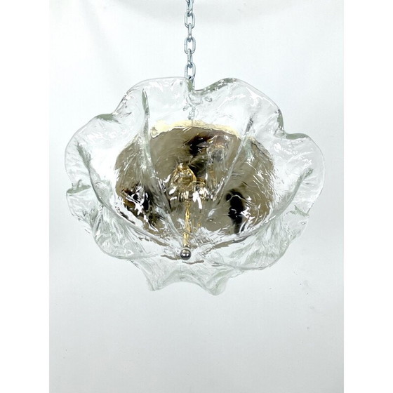 Image 1 of Vintage plafondlamp in Murano glas en messing van La Murrina, Italië 1980