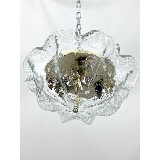 Image 1 of Vintage plafondlamp in Murano glas en messing van La Murrina, Italië 1980