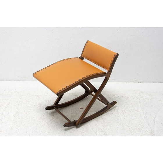 Image 1 of Vintage voetsteun van kunstleer, jaren 1980