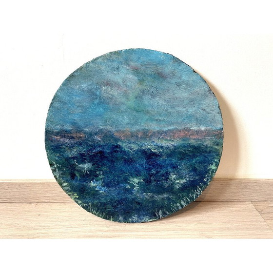 Image 1 of Vintage olieverf op hout "Cercle Printanier 2" door Elodie Huré