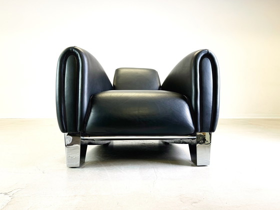 Image 1 of De Sede Fauteuil Ds 57 Bugatti Franz Romero Leder Zwart